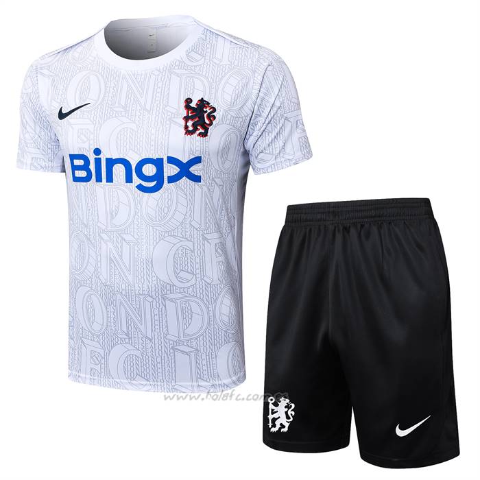 Chandal del Chelsea Manga Corta 2025-2026 Blanco - Pantalon Corto